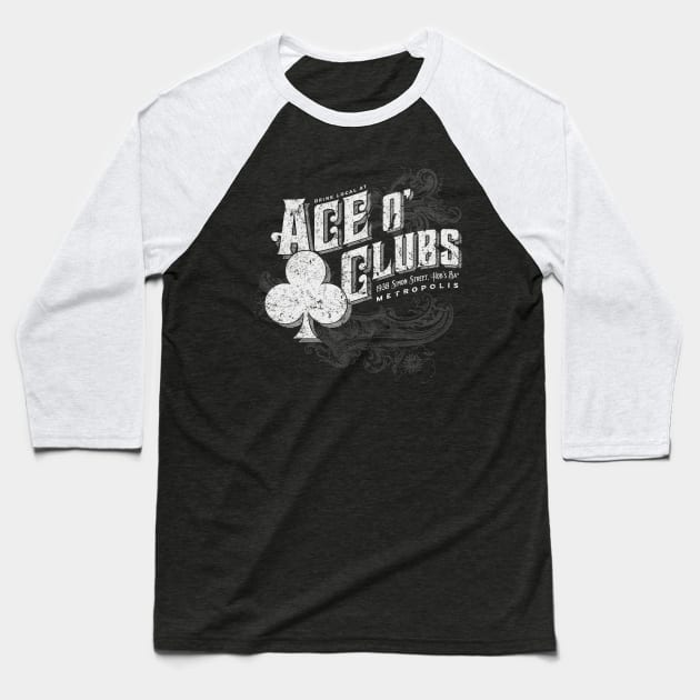 Ace O' Clubs Baseball T-Shirt by MindsparkCreative